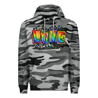 Slate Camo Love pride Premium Hoodie - FaDigitalArtStudio