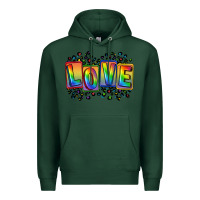 Sports Green Love pride Premium Hoodie - FaDigitalArtStudio