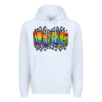 White Love pride Premium Hoodie - FaDigitalArtStudio