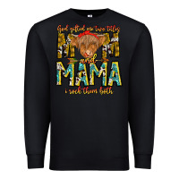 Black God Gifted Me Two Titles And Mama i Rock Them Both Premium Sweatshirt - CowhideDigitalArt