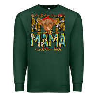 Sports Green God Gifted Me Two Titles And Mama i Rock Them Both Premium Sweatshirt - CowhideDigitalArt