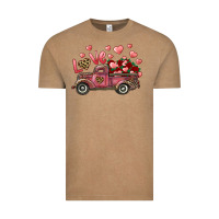 Vintage Coffee love truck with roses and leopard Vintage Tee - RanaPortraitStore