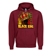 Burgundy Future black king Zipper Hoodie - FaDigitalArtStudio