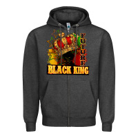 Charcoal Heather Future black king Zipper Hoodie - FaDigitalArtStudio