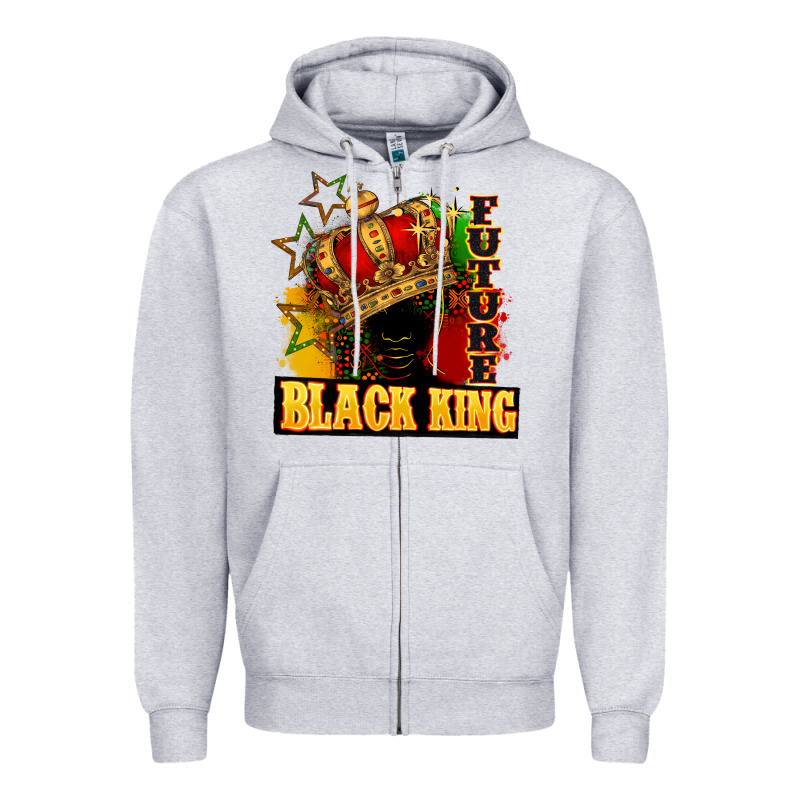Future Black King Zipper Hoodie by FaDigitalArtStudio | Teevron