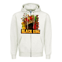 Oatmeal Heather Future black king Zipper Hoodie - FaDigitalArtStudio