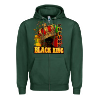 Sports Green Future black king Zipper Hoodie - FaDigitalArtStudio