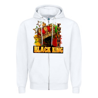 White Future black king Zipper Hoodie - FaDigitalArtStudio