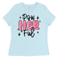 Baby Blue powherful Ladies Tee - MaliasSmallBusiness