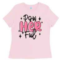 Bubblegum Pink powherful Ladies Tee - MaliasSmallBusiness