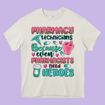 Pharmacy Technicians Heavy Core Tee Designed By Maliassmallbusiness