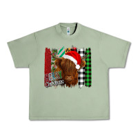 Oil Green Merry Christmas Cow Urban Heavy Tee - Bettercallsaul