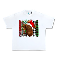 White Merry Christmas Cow Urban Heavy Tee - Bettercallsaul