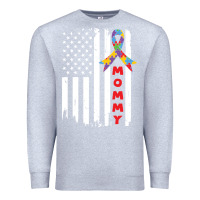 Heather Grey lil autism mom Premium Sweatshirt - CowhideDigitalArt