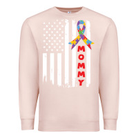 Pale Pink lil autism mom Premium Sweatshirt - CowhideDigitalArt