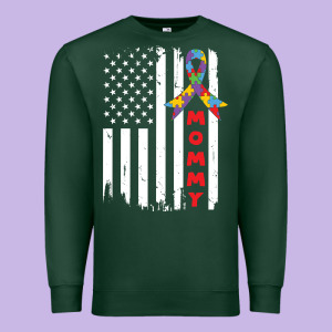 Lil Autism Mom Premium Sweatshirt Designed By Cowhidedigitalart