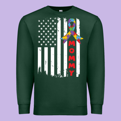 Lil Autism Mom Premium Sweatshirt Designed By Cowhidedigitalart