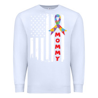 White lil autism mom Premium Sweatshirt - CowhideDigitalArt