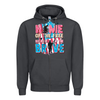 Home Of The Free Because Of The Brave Zipper Hoodie | Teevron