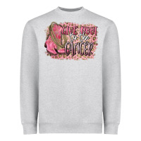 Heather Grey give boot to the cancer Heavyweight Sweatshirt - CowGirlArtShop