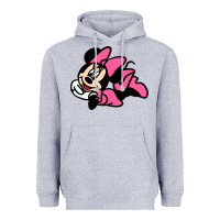 Heather Grey Minnie Mouse Heavyweight Hoodie - CowhideDigitalArt