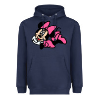 Navy Minnie Mouse Heavyweight Hoodie - CowhideDigitalArt