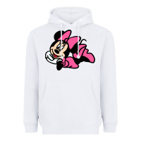 White Minnie Mouse Heavyweight Hoodie - CowhideDigitalArt