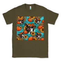 Army Green autumn pumpkins holstein cow Classic Tee - Jasminsmagicworld