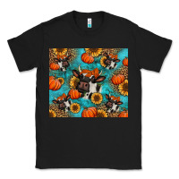 Black autumn pumpkins holstein cow Classic Tee - Jasminsmagicworld