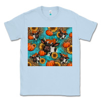 Dusty Blue autumn pumpkins holstein cow Classic Tee - Jasminsmagicworld