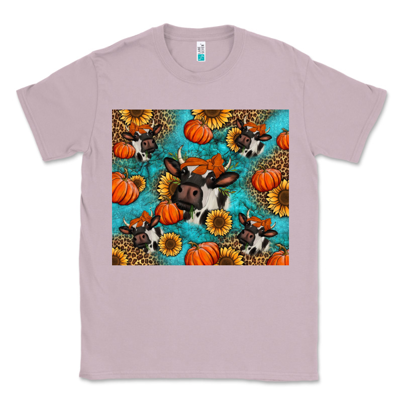 Autumn Pumpkins Holstein Cow Classic Tee by Jasminsmagicworld | Teevron