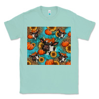 Seafoam autumn pumpkins holstein cow Classic Tee - Jasminsmagicworld
