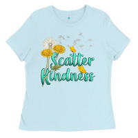 Baby Blue scatter kindness Ladies Tee - NancyCooperArtShop