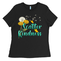 Black scatter kindness Ladies Tee - NancyCooperArtShop