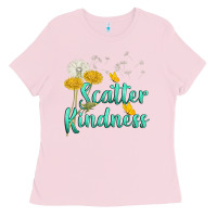 Bubblegum Pink scatter kindness Ladies Tee - NancyCooperArtShop