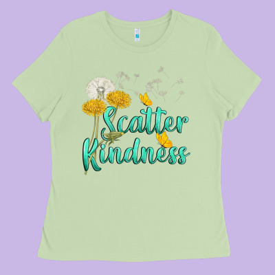 Scatter Kindness Ladies Tee Designed By Nancycooperartshop