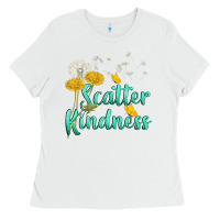 White scatter kindness Ladies Tee - NancyCooperArtShop