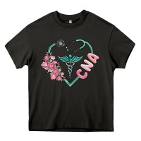 Asphalt cna heart Heavy Core Tee - MaliasSmallBusiness