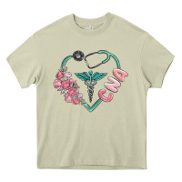 Mossy cna heart Heavy Core Tee - MaliasSmallBusiness