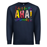Navy IDiot Of The Aha Moments Premium Sweatshirt - CowhideDigitalArt