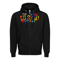 Black Advocate Autism Zipper Hoodie - FaDigitalArtStudio