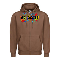 Chestnut Advocate Autism Zipper Hoodie - FaDigitalArtStudio