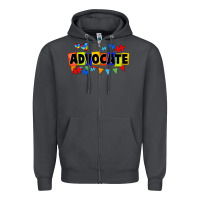 Smoke Advocate Autism Zipper Hoodie - FaDigitalArtStudio
