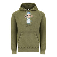 Vintage Olive monkey cute animals Vintage Hoodie - RanaPortraitStore