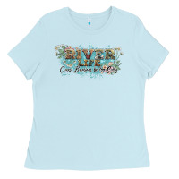 Baby Blue river life Ladies Tee - NancyCooperArtShop