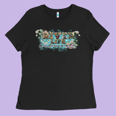 River Life Ladies Tee Designed By Nancycooperartshop