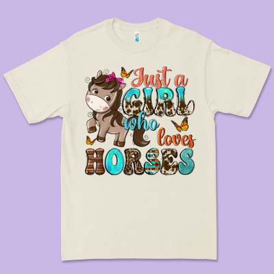 Just A Girl Who Loves Horses Premium Tee Designed By Nancycooperartshop