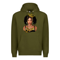 Army Green black queen Premium Hoodie - FaDigitalArtStudio