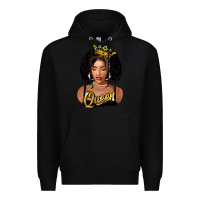 Black black queen Premium Hoodie - FaDigitalArtStudio