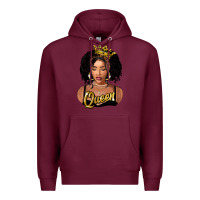Burgundy black queen Premium Hoodie - FaDigitalArtStudio